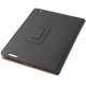 Lederen Beschermtas Carbon Design met Houder Zwart voor Apple iPad2/ iPad3