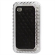 Hard Case Diamond Leder Design Zwart voor Apple iPhone 4/ 4S