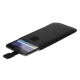 Leder Pouch Pull-Up Zwart voor Samsung N7100 Galaxy Note