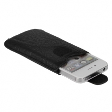 Leder Pouch S-Line Zwart voor Apple iPhone 4/ 4S/ iPod Touch