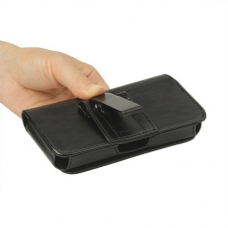 Leder Beschermtasje Classic Zwart met Riem Clip voor Samsung i9300 Galaxy S III