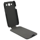 Leder Beschermtasje Carbon Flip Zwart voor Samsung i9300 Galaxy S III