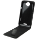 Leder Beschermtasje Elegant Flip Zwart voor HTC One X