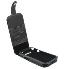 Leder Beschermtasje Flip met Riem Clip Zwart voor Samsung i9300 Galaxy S III