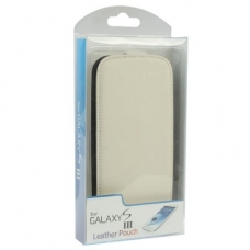 Leder Beschermtasje Italiaanse Stijl Flip Wit voor Samsung i9300 Galaxy S III