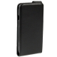 Leder Beschermtasje Elegant Flip Zwart voor HTC One S