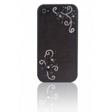 DS.Styles Hard Case Elegant 3D Crystal Zwart voor iPhone 4/ 4S