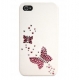 DS.Styles Hard Case Butterfly Twins Crystal Wit/Pink voor iPhone 4/ 4S
