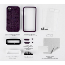 SwitchEasy Hard Case Reptile Paars voor iPhone 4