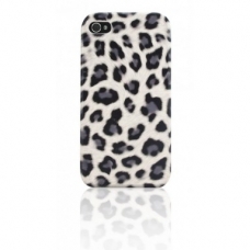 DS.Styles Hard Case Leopardo Zwart/Wit voor Apple iPhone 4/ 4S