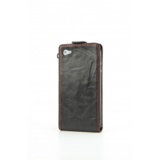 Savelli Leder Beschermtasje Ruga Livenza Rood / Zwart voor Apple iPhone 4/ 4S