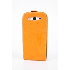 Savelli Leder Beschermtas Ruga Livenza Oranje/Wit voor Samsung i9300 Galaxy S3