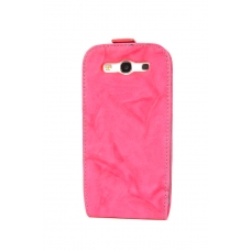 Savelli Leder Beschermtas Ruga Livenza Roze/Grijs voor Samsung i9300 Galaxy S3