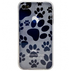 DS.Styles TPU Silicon Case Doggy Series Wit voor iPhone 4/ 4S