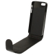 Leder Beschermtasje Elegant Flip Zwart voor Apple iPhone 5