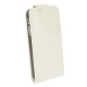 Leder Beschermtasje Elegant Flip Wit voor Apple iPhone 5
