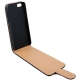 Leder Beschermtasje Classic Flip Zwart voor Apple iPhone 5