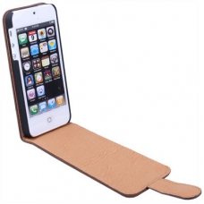 Leder Beschermtasje Classic Flip Bruin voor Apple iPhone 5