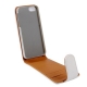 Leder Beschermtasje Creditkaart Flip Wit voor Apple iPhone 5