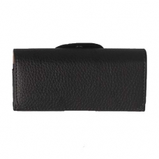 Leder Beschermtasje Classic Zwart met Riem Clip voor Apple iPhone 5