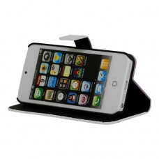 PU Leder Beschermtasje Modern Book Wit voor Apple iPhone 5