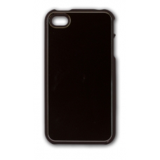 Hard Case Chrome Metal Texture Zwart voor iPhone 4/ 4S